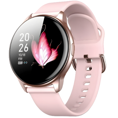 ساعة ذكية وردية أنيقة