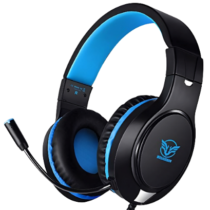 سماعة رأس زرقاء للألعاب